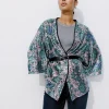 Promod Veste kimono à paillettes - Imprimé multicolore Imprimémulticolore Flash Sale