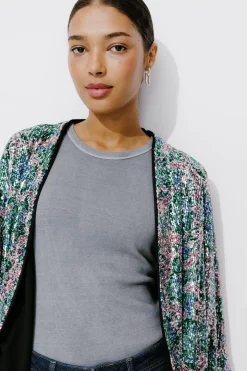 Promod Veste kimono à paillettes - Imprimé multicolore Imprimémulticolore Flash Sale