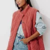 Promod Veste matelassée en molleton - Framboise Fashion