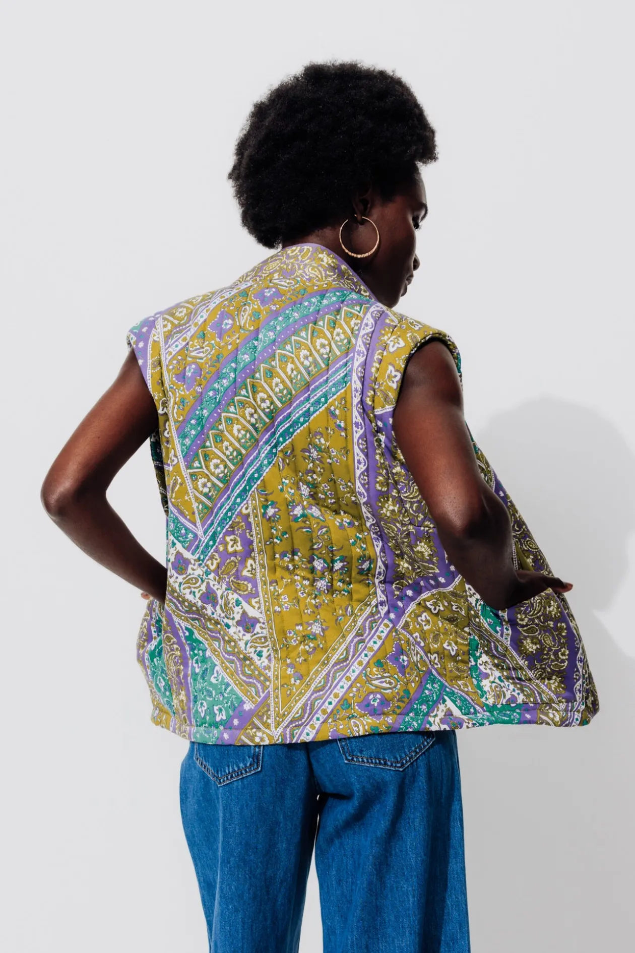 Promod Veste matelassée imprimée - Imprimé multicolore Imprimémulticolore Sale
