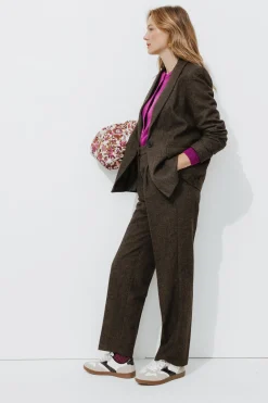 Promod Veste tailleur chevron Femme - Imprimé marron Imprimémarron Hot